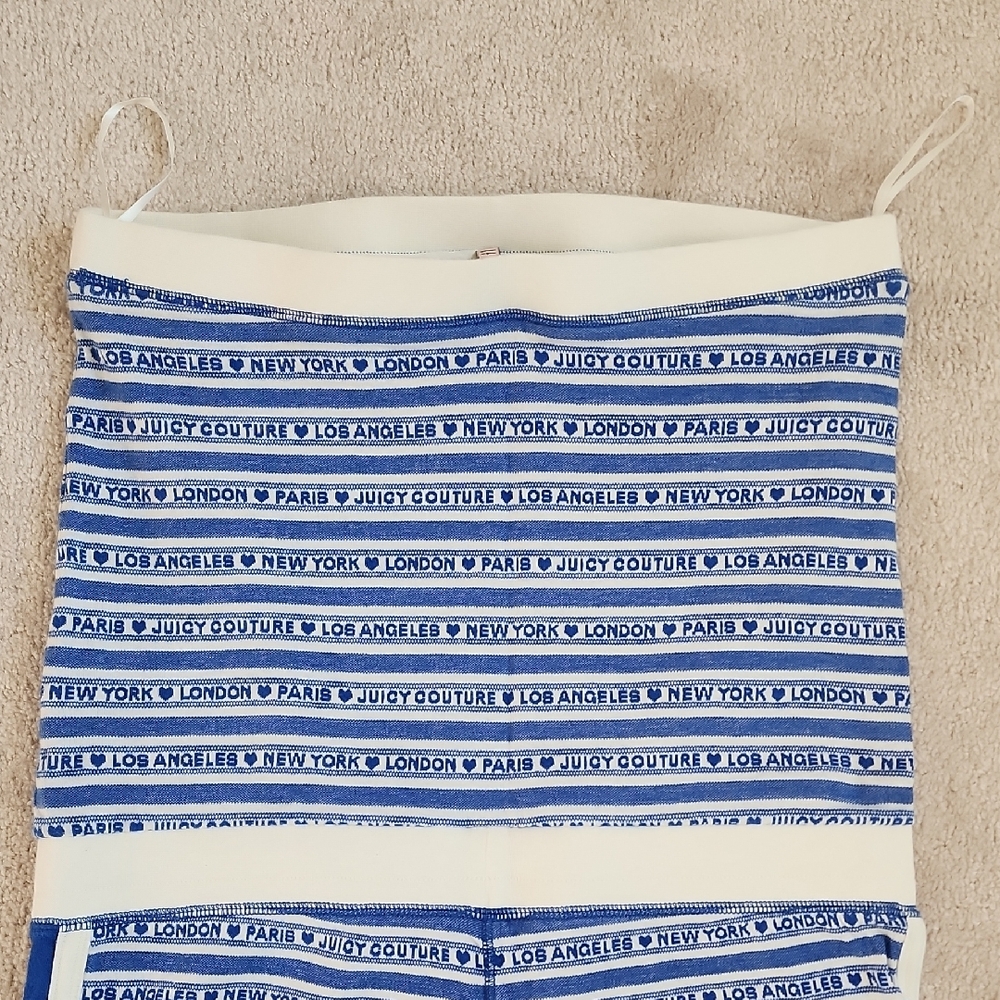 Juicy Couture VINTAGE Striped Blue and White Romper Y2K NEVER WORN! - Picture 7 of 8
